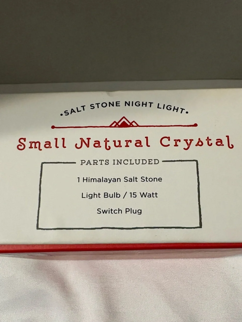 Himalayan‎ Salt Stone Night Light - Small Natural Crystal New in Box Earthbound